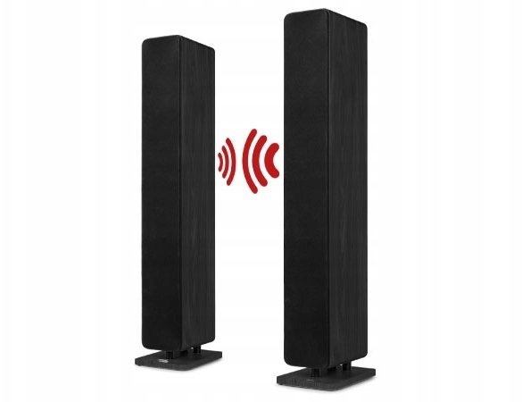 Audizio Kolumna podłogowa aktywna 160 W radio DAB FM ARCO czarne one size