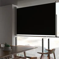 Markizy - vidaXL Tarasowa, zwijana markiza boczna, 160 x 300 cm, czarna - miniaturka - grafika 1