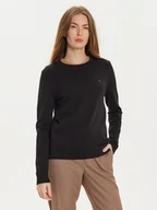 Swetry damskie - Tommy Hilfiger Sweter WW0WW44984 Czarny Regular Fit - miniaturka - grafika 1
