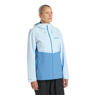 Damska kurtka przeciwdeszczowa Jack Wolfskin WEILTAL 2L JKT W Ice Blue - XS - Kurtki damskie - miniaturka - grafika 1