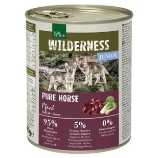 REAL NATURE WILDERNESS Junior Pure Horse — Konina 12x800 g - Mokra karma dla psów - miniaturka - grafika 1