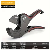 Inne - TEMU OuDiSi Nożyce do Rur Wytrzymałe - Idealne do Cięcia Rur PVC, PU, PP, PE, Winylu i Gumy Doskonałe dla Elektryków i Stolarzy - miniaturka - grafika 1