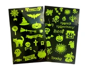 Zabawki kreatywne - Arpex Naklejki Halloweenowe Glow in the Dark 135x270 mm - miniaturka - grafika 1