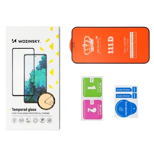 Wozinsky Full Glue szkło hartowane Xiaomi Poco M5 na cały ekran z ramką czarny (case friendly) - Szkła hartowane na telefon - miniaturka - grafika 5