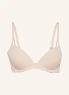 Biustonosze - Calvin Klein Biustonosz Push-Up Seductive Comfort beige - miniaturka - grafika 1