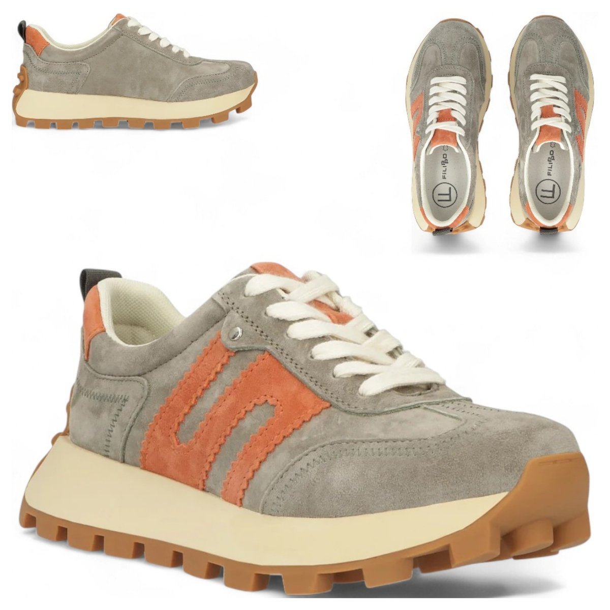Sneakersy Damskie SKÓRZANE FILIPPO Wygodne Eleganckie Półbuty Modne 41