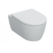 Miski WC - Geberit 501.663.JT.1 Wisząca miska WC iCon lejowa ukryte mocowania Rimfree 53 Biały-alpin Matowy zestaw z deską - miniaturka - grafika 1