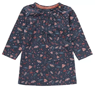 Sukienki - Noppies Baby Dziewczęca sukienka dziewczęca Loudi Long Sleeve Allover Print sukienka dziecięca, Blue Nights-P609, 68 - grafika 1