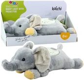 Projektory dla dzieci - Słonik Pluszowy Usypiająca Przytulanka Projektor Dźwięki Szum - miniaturka - grafika 1