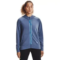 Bluzy sportowe damskie - Bluza damska Under Armour Rival Terry Taped FZ Hoodie - miniaturka - grafika 1