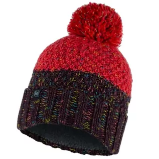 Czapki damskie - Czapka Buff Janna Knitted Fleece Hat Beanie 117851 (kolor Czerwony, rozmiar One size) - grafika 1