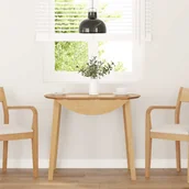 Stoły - vidaXL Stół jadalny Naturalne drewno lite Guma - miniaturka - grafika 1