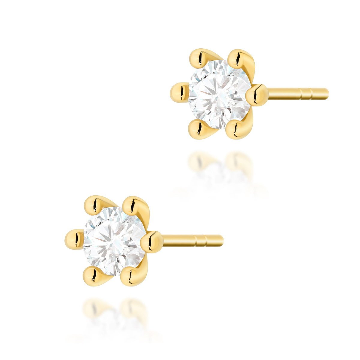 Złote kolczyki K0222 Diament 2 x 0,30ct żółte złoto pr. 585