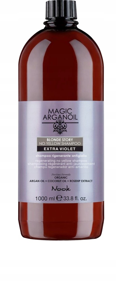 Nook No Yellow Nawilżający Szampon Blond Dzikiej Róży Oil Kokosowy Argan 1L