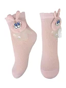 Skarpetki dla dzieci - Dziewczęce skarpetki bawełniane kwiatek jasnoróżowy Milusie r.15/16 - MILUSIE - miniaturka - grafika 1