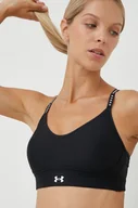 Bielizna sportowa damska - Under Armour biustonosz sportowy Infinity kolor czarny gładki - miniaturka - grafika 1
