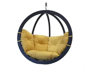 Fotele hamakowe KOALA Fotel hamakowy drewniany Swing Chair Single antracyt - Fotele ogrodowe wiszące - miniaturka - grafika 1