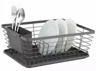 Suszarki do naczyń - Metalowa szara suszarka kuchenna na naczynia R1-D71 - miniaturka - grafika 1