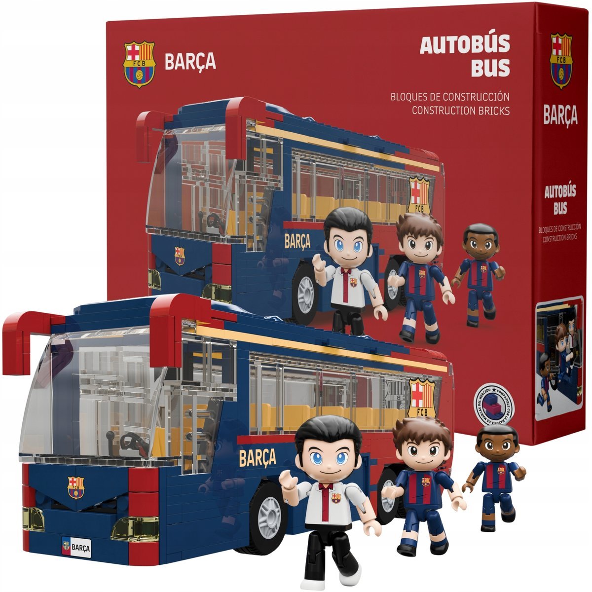 Klocki Autobus Piłkarski FC Barcelona Neko Zestaw Konstrukcyjny 488 elementów
