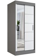 Szafy - Szafa przesuwna w kolorze antracyt + biały M4-N18 - miniaturka - grafika 1