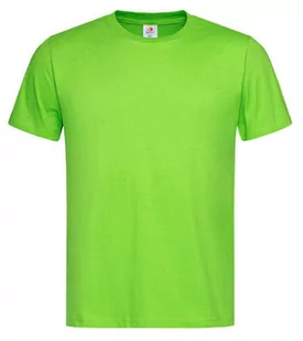 Jasny Zielony Bawełniany T-Shirt Męski Bez Nadruku -STEDMAN- Koszulka, Krótki Rękaw, Basic, U-neck - Stedman - Koszulki męskie - miniaturka - grafika 1