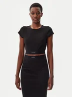 Koszulki i topy damskie - Calvin Klein Underwear T-Shirt LV00QS7349 Czarny Slim Fit - miniaturka - grafika 1