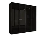 Szafy - Szafa : Czarny grafit / Szkło Antisol, 200 x 200 x 51 cm - miniaturka - grafika 1