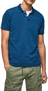 Pepe Jeans Gordon New Polo sweter męski, Niebieski (indygo), S - Swetry męskie - miniaturka - grafika 1