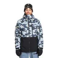 Kurtki narciarskie - Kurtka snowboardowa męska Quiksilver Mission Printed Block - miniaturka - grafika 1