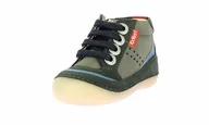 Botki damskie - Kickers Chłopiec Unisex Kinder SOPUM Botki, 25 EU, Ciemnozielony, 25 EU - miniaturka - grafika 1