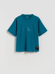 Reserved - T-shirt oversize - jasnoturkusowy - Koszulki dla chłopców - miniaturka - grafika 1