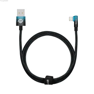 Baseus MVP 2 Elbow kątowy kabel przewód z bocznym wtykiem USB / Lightning 1m 2.4A niebieski (CAVP000021) - Kable komputerowe i do monitorów - miniaturka - grafika 3