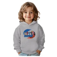 Bluzy dla dziewczynek - BLUZA DZIECIĘCA SONIC 3 134-140 Z KAPTUREM BAWEŁNIANA JAKOŚĆ - miniaturka - grafika 1