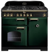 Kuchenki gazowo-elektryczne - Falcon Classic Deluxe 100 Butelkowa zieleń mosiądz - miniaturka - grafika 1