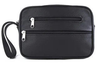 Krateczka, Saszetka skórzana męska, czarna, G23 - Nerki - miniaturka - grafika 1