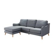 Narożniki - Dekoria.pl Sofa narożna Venuste denim blue/brown 227 x 160/88 x 90 cm Dekoria.pl - miniaturka - grafika 1