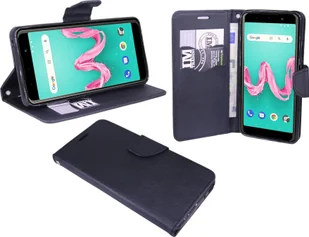 Wiko Lenny 5 etui na telefon komórkowy kieszonka etui z klapką etui ochronne na smartfona czarny - Etui i futerały do telefonów - miniaturka - grafika 1