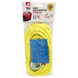 Linka holownicza z hakiem 1450 kg atest 4Car - Akcesoria motoryzacyjne - miniaturka - grafika 1