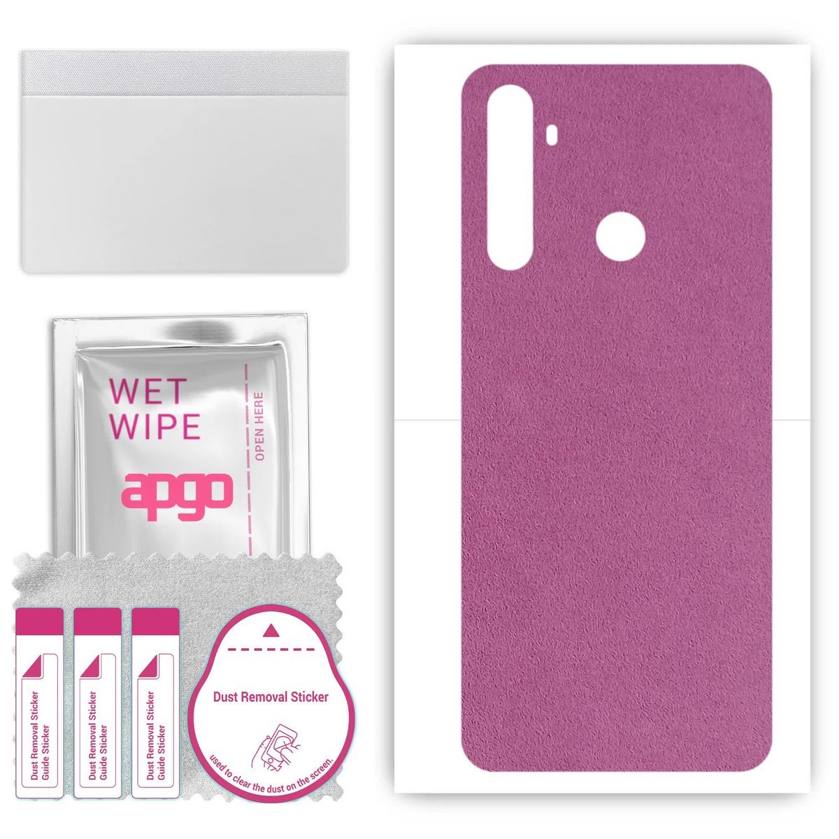 Folia naklejka skórka strukturalna na TYŁ Zamsz do Realme 5i - Zamsz Fioletowy - apgo SKINS