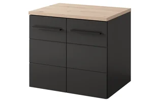 Szafka łazienkowa pod umywalkę Szynaka Meble Swing 60 cm czarny mat TH-100-1885 - Szafki łazienkowe - miniaturka - grafika 1