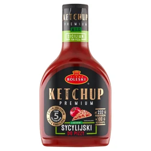 Roleski Ketchup Sycylijski do Pizzy Premium Wegański 465g - - Koncentraty warzywne, przeciery - miniaturka - grafika 1