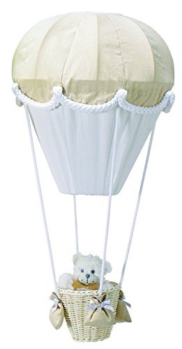 Poyetmotte Latarka balonowa na gorące powietrze, 30 cm, ecru/biały, jeden rozmiar