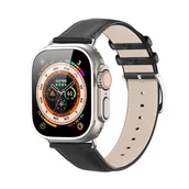 Akcesoria do smartwatchy - DUX DUCIS YS - skórzany pasek do Apple Watch 38/40/41mm czarny - miniaturka - grafika 1