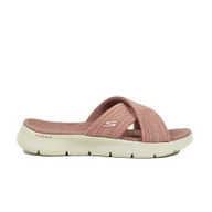 Sandały damskie - Damskie sandały Skechers GO WALK Flex - Impressed Fioletowy fioletowy Sandały damskie typu Mve Uk 6 - miniaturka - grafika 1