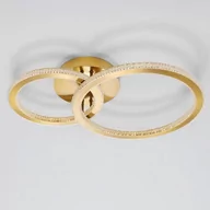 Lampy sufitowe - MLAMP Modernistyczna LAMPA plafon 139011137 MLAMP sufitowa OPRAWA glamour LED 48W 2928K pierścienie rings złote 139011137 - miniaturka - grafika 1