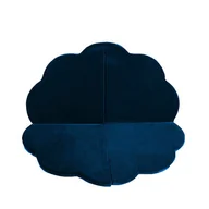 Maty piankowe - MISIOO Mata do pokoju dziecka 160x160x5 cm kwiat granatowa velvet - miniaturka - grafika 1