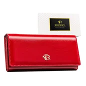 Portfele - Ekoskórzany portfel damski Rovicky, 9,5 x 19 x 3 cm, na zatrzask - miniaturka - grafika 1