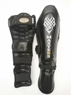 Ochraniacze do sportów walki - Masters FIGHT EQUIPMENT Ochraniacze piszczeli i stopy, NS-100, rozmiar L - miniaturka - grafika 1