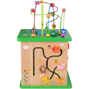 TOOKY TOY Kostka Edukacyjna Sorter Labirynt Przeplatanka Zwierzątka - Sortery dla dzieci - miniaturka - grafika 4