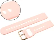 Akcesoria do smartwatchy - AlleTime Pasek uniwersalny 20 mm silikonowy różowy złota zapinka + teleskopy - miniaturka - grafika 1